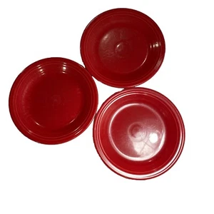 Homer Laughlin Plate Fiesta Ware 10 1/4” (approx.) Red Dinner Plates (3 Total) - Picture 1 of 6