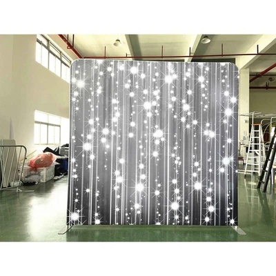 96inch Backdrop Sell & Stand,tension fabric,Reusable Luxury Wedding Backdrop - Image 1 of 4