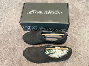 Eddie Bauer Women's Suede Slip-On Shoes Dark Gray Size 8 Comfort New - Picture 1 of 7