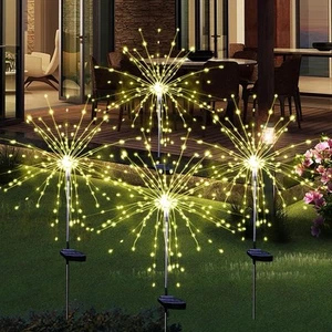 4 Pack Firework Solar Garden Lights 120LED For Patio Christmas Decorative Lamp - Picture 1 of 13
