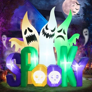 Fantasma de Halloween inflable de 8 pies decoraciones al aire libre inflables gigantes explotan... - Imagen 1 de 6