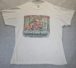VTG Y2K 2008 Rothbury Music Festival Mens Sz XL White Michigan *WASHnWEAR* Cond - Picture 1 of 20