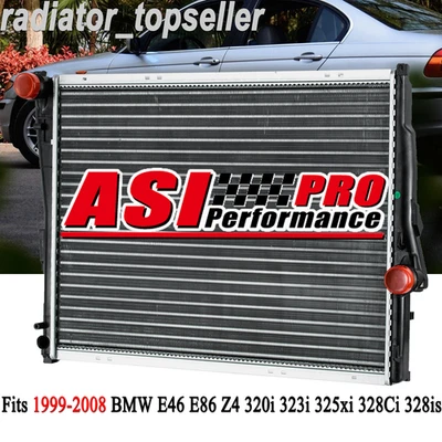 Fit 1999-08 BMW E46 E86 Z4 320i 323i 325xi 328Ci 328is Aluminum Core Radiator Foto 1 de 4