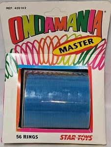  ONDAMANIA Master Spring Toy Retro Plastic Slinky Blue Vtg Unpunched Fast Ship  - Picture 1 of 10