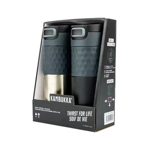 Kambukka Twin pack 500ml Travel mugs in Black - Picture 1 of 2