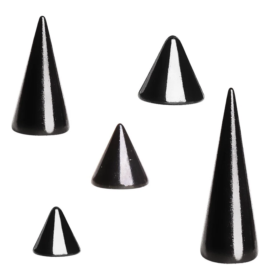 Paquete de espigas de acero quirúrgico 316L enchapado en PVD negro Foto 1 de 1