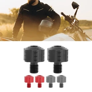 2Pcs Adaptateur Rétroviseur Moto Alliage Aluminium Antidérapant Rétroviseur - Photo 1/21