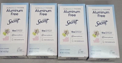4 X SECRET Clinically Proven ALUMINUM FREE Deodorant Stick CHERRY BLOSSOM 1.4 OZ - Image 1 of 2