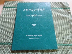 Waterbury High School Class of 1958 Vermont Anuario Longhorns Central VT - Imagen 1 de 6