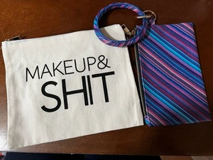 New Women’s Makeup Bag ‘makeup & Sh*t’ & Keychain Wallet - Bild 1 von 1
