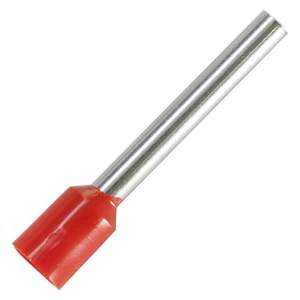 100 Stück Aderendhülsen 2,5mm² Isolierung rot - Picture 1 of 1