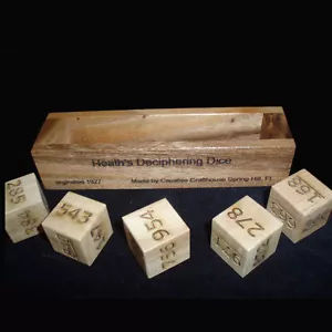 Dados de desciframiento de Heath - increíbles efectos matemáticos y mágicos - todo de madera - hecho en EE. UU. - Imagen 1 de 2