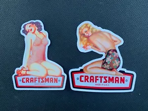 2 Craftsman Pinup Girls Decal Stickers Tool Box Wrench Toolbox Car, Vinyl slap - Bild 1 von 3