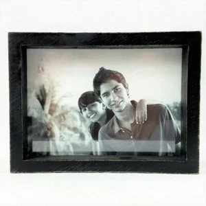 HOBBY LOBBY Picture Frame Farmhouse Style 5 x 7" Black Wood - Picture 1 of 3