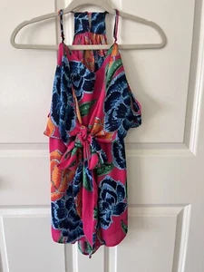 Show Me Your Mumu XS Melissa Romper Floratopia Pink Sleeveless Floral Beach - Picture 1 of 7