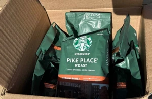 Starbucks 6 bolsas de café molido tostado medio Pike Place, 18 oz ¡CADA cheque BB! - Imagen 1 de 3