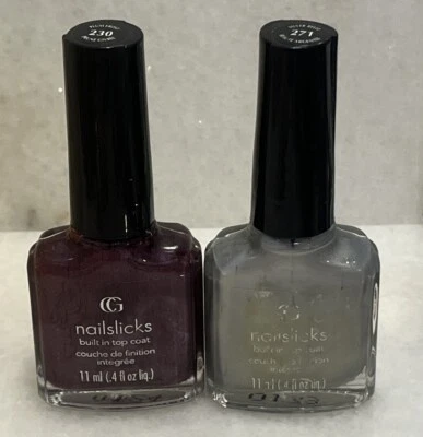 2 Covergirl NailSlicks встроенный пальто польский 230 сливы мороз 271 серебро Belle - Изображение 1 из 3