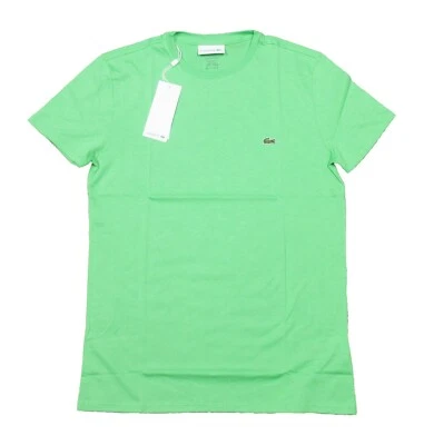 Lacoste Green Pima Cotton Regular Fit Crew-Neck Men's T-Shirt - Image 1 of 3