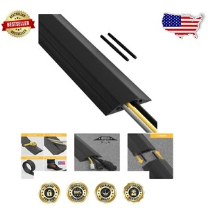 Flexible 30ft Floor Cord Protector - Neat Heavy-Duty Design for High Traffic - Picture 1 of 9
