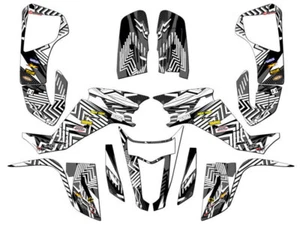 2003-2008 LTZ 400 MAYHEM Black Senge Graphics Kit Compatible with Suzuki - Picture 1 of 7