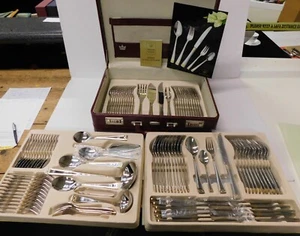 SBS Solingen Bestecke Gold Plated Cutlery Set Brand new in Case 12 place setting - Picture 1 of 6