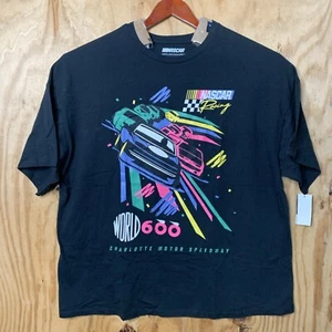 Camiseta NASCAR Negra Para Hombre L Charlotte Motor Speedway World 600 Racing - NUEVA - Imagen 1 de 4