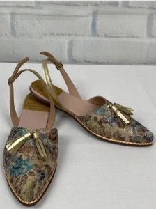 NEU MAYAN ROOTS mehrfarbige Damen-Slingback-Slipper Knöchelriemen Größe 8 - Bild 1 von 12