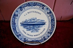 ROYAL GOEGEWAAGEN BLUE DELFT S.S. ROTTERDAM WALL PLAQUE 1996 - Picture 1 of 2