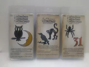 Sizzix Jim Holtz MINI OWL & MOON + MINI CAT & RAVEN + MINI SPIDER & 31 (3 sets) - Picture 1 of 8