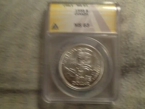 1958 canadian dollar graded ms 63 by anacs. - Picture 1 of 5