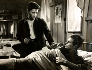 SERGE BEAUVARLET - RICHARD WRINCKLER AU LIT - TIRAGE ARGENTIQUE - TAMPON c. 1960 - Picture 1 of 3