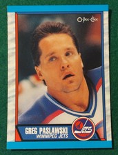 1989-90 O-Pee-Chee Hockey Card #268 GREG PASLAWSKI Winnipeg Jets