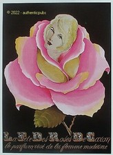 CARON LA FETE DES ROSES PERFUME PINK WOMAN MODDE 1961 FRENCH AD