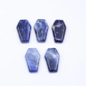 5 Pcs Natural Blue Sodalite Coffin Step Cut 7x12mm - 18x25mm African Gemstone - Imagen 1 de 6