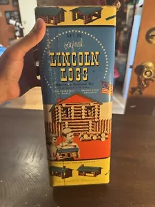 Lincoln Log Set THE ORIGINAL 1950’s With Box! - Picture 1 of 10