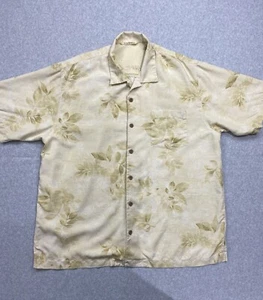 Tommy Bahama Vintage Mens Hawaiian Camp Shirt 100% Silk SZ (XL) Floral - Picture 1 of 10