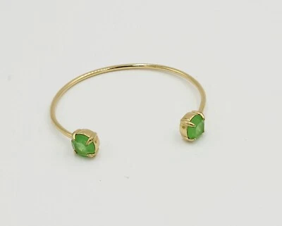 C. WONDER 14k Gold Plated Bling delicate Cuff Spring Birth Stone Bracelet  - Image 1 of 3