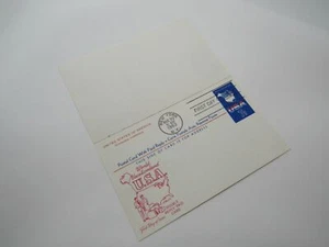 USPS Scott UY19 7c USA Map First Day of Issue G (Good) Postal Reply Card - Picture 1 of 6