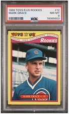 1989 TOPPS TOYS R US ROOKIES MARK GRACE #12 PSA 8