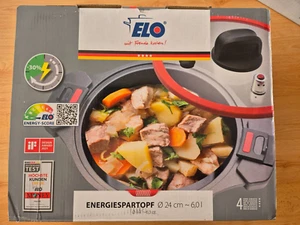 Elo Aluguss Schmortopf Schnellkochtopf Energiespartopf  Ø 24 cm 6 L WIE NEU - Bild 1 von 1