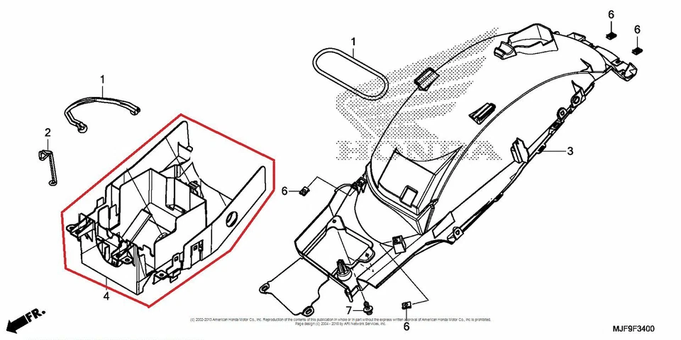 NEW OEM HONDA CTX700 CTX 700 BATTERY BOX Foto 1 de 1