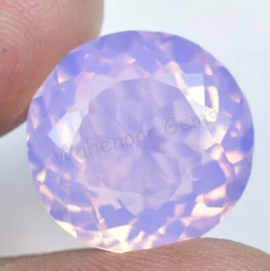 Natural Pink Opal 15.80 Ct Round Certified Unheated Welo Australian Gemstone - Picture 1 of 6