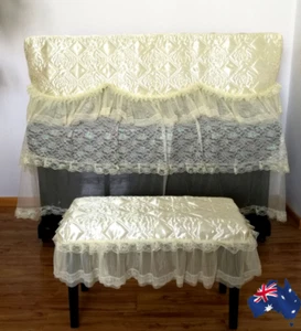Piano Cover Upright Piano Dust Cover and Stool Cover D# - Picture 1 of 7