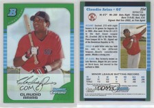 2005 Bowman Chrome First Year Green Refractor /225 Claudio Arias #254 Rookie RC