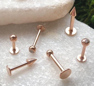 1 pieza Anillo labial Monroe estilo bola de oro rosa, pico o gema - Imagen 1 de 15