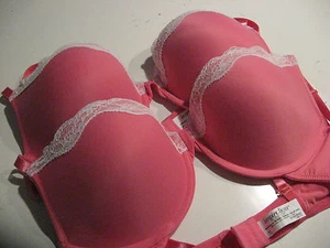 2er-Set Maidenform Inspirations 6406 gepolsterte Push-up-BHs rosa Größe wählbar neu mit Etikett - Bild 1 von 8