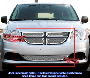 Fits Dodge Grand Caravan Stainless Steel Mesh Grill Insert Combo 2011-2012 - Picture 1 of 2