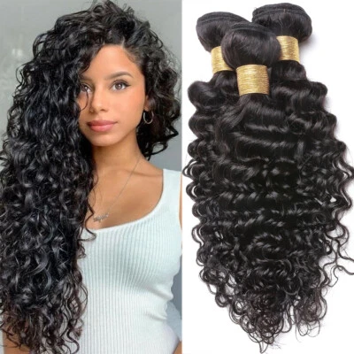 Brazilian Virgin Remy Human Hair Extensions Body Wave 3 Bundles Weave FULL Head - Image 1 of 4