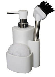 Ceramic Caddy Washing up Liquid Soap Dispenser Sponge Scrubby Dish Brush Kitchen - Picture 1 of 3