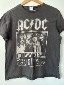 Amplified Charcoal Grey Highway to Hell Tshirt Size S AC/DC Rock Band Merch - Picture 1 of 6